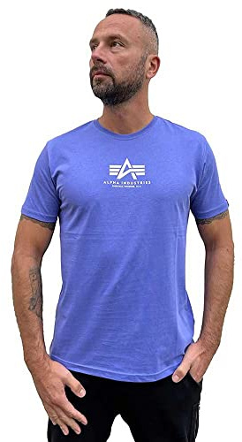 ALPHA INDUSTRIES Herren Basic T Ml T-Shirt, Lila (Electric Violet), L