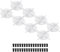 PATIKIL 140mm Fan Finger Grill, 8 Pack Metal Grill Protector Guard with Screw for 140X140mm Fan Protective Cover DIY, Silver