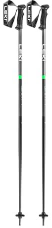 LEKI QNTM - Bastoncini da sci leggeri in alluminio per sci alpino, 120 cm, colore: Nero/Antracite-Neongreen