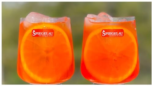 Topkapi Elite Aperol Spritz Glass Obernau I 4 pezzi Aperol Spritz Bicchieri XL Taglia I Lavabile in Lavastoviglie I Vetro Cristallo Senza Piombo I Antirottura I Aperol Spritz Tazza I 340 ml