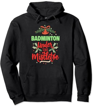 Badminton Mistelzweig Weihnachten Badmintonspieler Pullover Hoodie