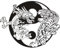 Drache und Tiger Wandtattoo, Abnehmbarer Wandaufkleber, asiatische Mythologie, Wandposter, Wandkunstaufkleber