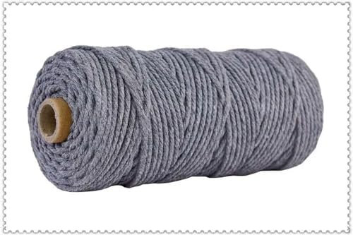 RAEF Handgefertigtes Boho-Dekor, 3 mm, Bunte Baumwollschnur, Seilfaden, gedrehte Makramee-Schnur, DIY, Zuhause, Hochzeit, Dekoration, 110 Yards