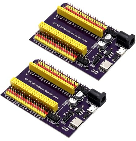 ARCELI 2PCS ESPS Breakout Board, ESP Expander für 25MM Abstand 38PIN ESP Entwicklungsboard 2.4GHz Dual-Mode WiFi+ Bluetooth Dual Cores Mikrocontroller