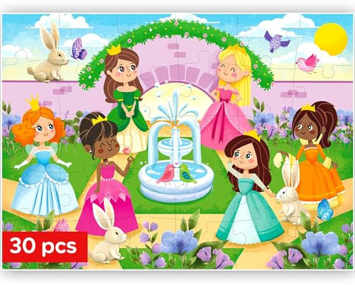 QUOKKA Jigsaw Puzzles for Age 3+, Educational Toys Learning Princess for Children, Gifts for Boy and Girl