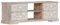 KLYEON Meuble TV 120x30x40 cm Bois d'acacia Massif,Meuble TV en Bois d'acacia Massif sculpté Blanc et Gris avec rangements Ameublement et Décoration, Meubles TV