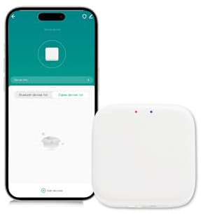 ECOBAY Dual Mode Gateway: Bluetooth and Zigbee, Compatible with Tuya & Smart Life APP