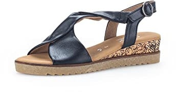 Gabor Damen Keilsandalen, Frauen Sandalen,Strandschuhe,Keilsandaletten,Keilabsatz,Wedge-Heel,hoch,Sommerschuhe,MIDN(KorkTS/Honig),40.5 EU / 7 UK
