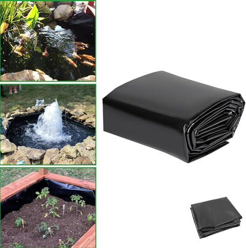 Rivestimento preformato per laghetto da 9,5 m, per laghetto da giardino fai da te, resistente e flessibile, per piccoli stagni e piscine con serbatoio
