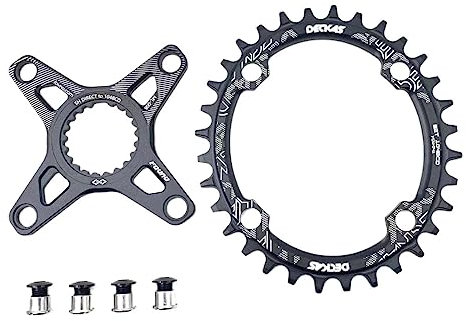 HESHUWEN Platos para Bicicletas Plato Ovalado for Direct MountAdapter Manivela de Bicicleta de 12 velocidades Plato Ovalado 32 MTB(Oval 32T Combo)
