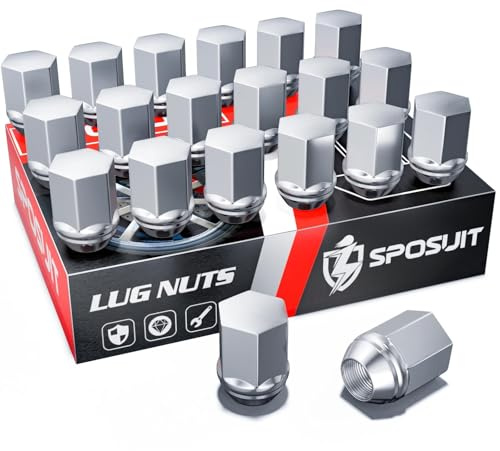 Sposuit 20 Pcs M14x1.5 OEM Lug Nuts, 22mm Hex - Replacement for Chevrolet