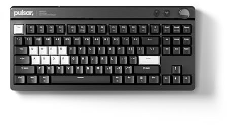 Pulsar Gaming Gears Xboard QS Gaming-Tastatur, 80%, Schwarz | Premium 88-key tenkeyless mechanical gaming keyboard with Quick Switching Technology, dual USB-C computer connections