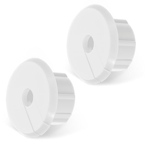 2Pcs Wall Bushing for Starlink Dishy Ethernet Cable, Cable Grommet Routing Kit Compatible with Starlink Ethernet Cables for Desk and Other Furniture for Organizing Protecting Cord (White)