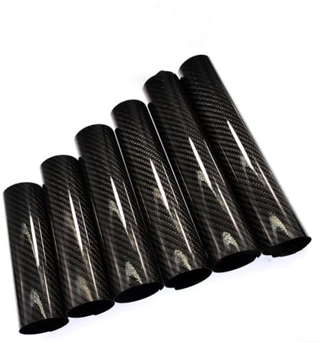 Copertura per forcella anteriore della moto, in fibra di carbonio, 2 pezzi, per tutte le moto (lunghezza 202 mm)