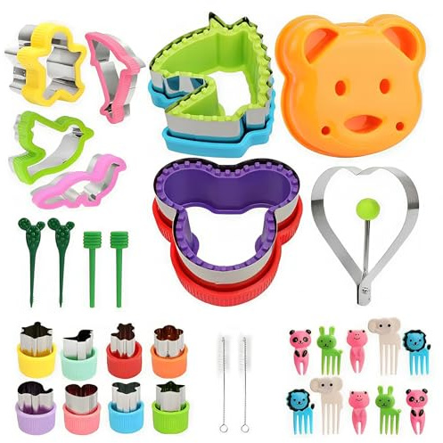 Sandwich Cutters, 32PCS Cookie Cutters, Vegetable Fruit Cutter for Bento Lunch or Party Supplies