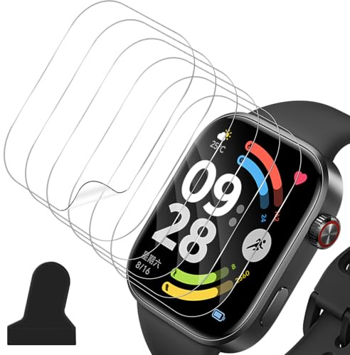 Haofun Protector de Pantalla Compatible con Xiaomi Redmi Watch 6 TPU Película, Libre De Burbujas Cubierta Protectora Ultrafina, HD Película Protectora de TPU, 6 Piezas