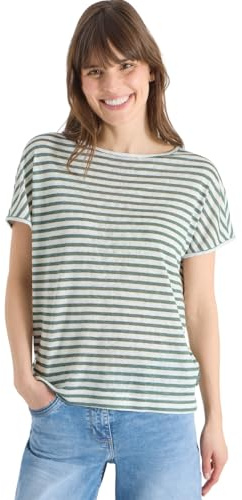 Damen T-Shirt mit Boatneck und Streifen