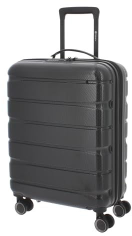 Franky Koffer Trolley | 360° Rollen | Hohe Stabilität | TSA-Schloss | Größen: S/M/L | in vielen Farben -ABS13 (Schwarz - S)