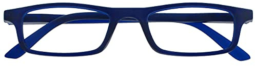OPULIZE The Reading Glasses Company Matt Navy Blue Lightweight Readers Designer Style Mens Womens Spring Hinges R17-3 +1.00