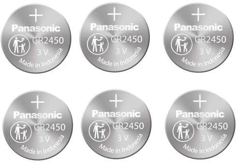 Panasonic Cr2450 Cr 2450 Lithium 3v Battery, 2 Count (3 Pack)