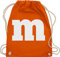 Shirtracer Turnbeutel Rucksack - & Fasching - Taschen - M Aufdruck Karneval I M&M Schokolinse I MM Fastnacht I Fasnacht I Fasnet - Unisize - Orange - wurftaschen karnevalsbeutel faschings m& beutel