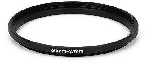 fittings4you 60-62 mm Filter-Adapter Ring / Step-Up Adapter, Aluminium, Schwarz