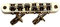 Guyker Guitar Roller Saddle Bridge - Tune-O-Matic Bridges with Post Hole 4.2mm Replacement Compatible with Gibson Les Paul LP SG 6 String Electric Guitar BM015 (Golden)