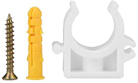 20 Stücke U-Rohrschelle Set Pipe Clamp Kombination Mit Schrauben Feste Clips Für 16mm 20mm 25mm 32mm (20mm) Rohrinstallation Und Befestigung