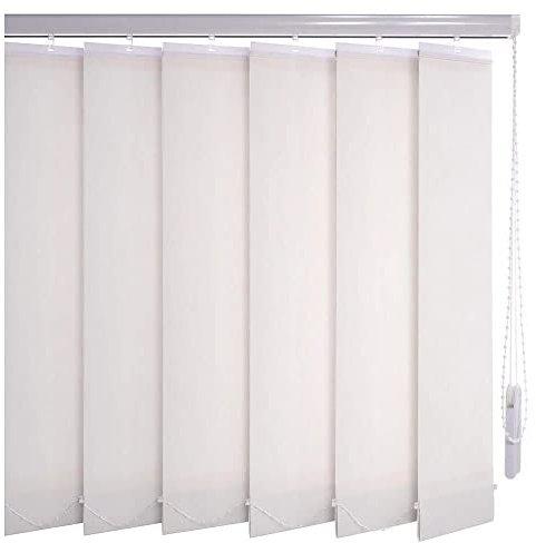 Sonnenschutz-HH® - Lamellenvorhang weiß - Breite 245 cm x 290 cm Höhe - Office Verdunkelungslamellen für Bildschirmarbeitsplätze Lamellenbreite 127mm Vertikaljalousie Vertikalanlage