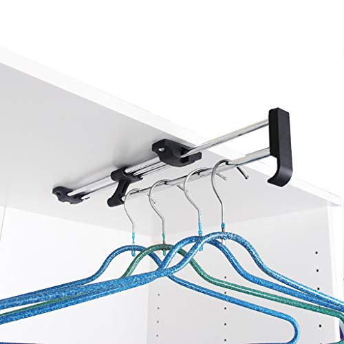 FKKURACK Le Rail de Cintre de vêtements de Tirette de vestiaire, Porte-Manteau escamotable Rod Porte for Le placard-25/30/35/40/45 / 50cm (Size : 25cm)