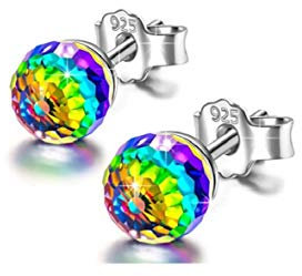 Fantastic World Series, Ohrringe für Damen, Sterling Silber 925, Aurora Borealis Kristall von Swarovski, Exquisite Geschenkbox