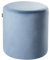 Pouf Samtstoff blau rund 47 cm glamourös luxuriös Sitzhocker Samthocker Lovett