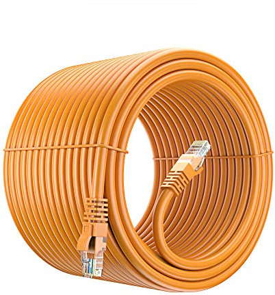 Cat 6 Ethernet Cable, 300ft (91.4 Meters) Maximm Cat6 Cables Orange - Snagless Internet Cable Pure Copper Computer Network Patch Cord UL Listed, 24AWG - Includes Cable Ties.