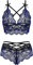 marysgift Lingerie Bra and Panties Sets for Women Girls Lace Cup Nightwear Strap Bralette and Knicker Underwear Blue S UK 6 8