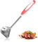 Cuchara para salsa de acero inoxidable, cuchara larga para salsa, cuchara para conservas portátil de boca lateral con pico y mango de plástico para cocina, restaurante