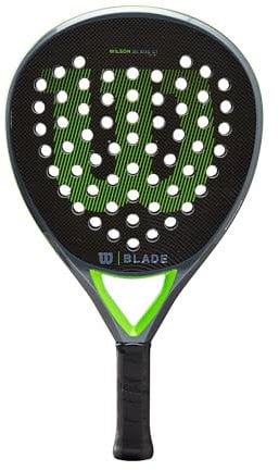 Pala de pádel Wilson Blade LT, Fibra de Carbono/EVA, 355 g, Verde neón