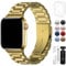 Fullmosa Correa Compatible Con Correa Apple Watch 44mm 45mm 42mm,Pulsera Acero Inoxidable con Case Para iWatch SE/Series 9/8/7/6/5/4/3/2/1, 44mm 42mm 45mm Dorado