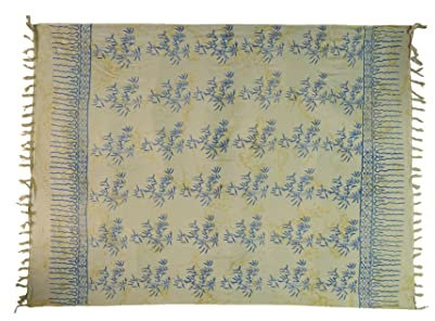 SAIVONA Pareo Sarong Tuch Damen - Wickelrock Strand - Strandtuch Blickdicht als Wickeltuch oder - Handtuchkleid und Wickelkleid Damen - Handarbeit aus Fair Trade Herstellung Batik Grau