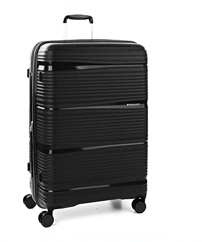 Roncato R-LITE Großer Koffer 75 cm Erweiterbar - Schwarz