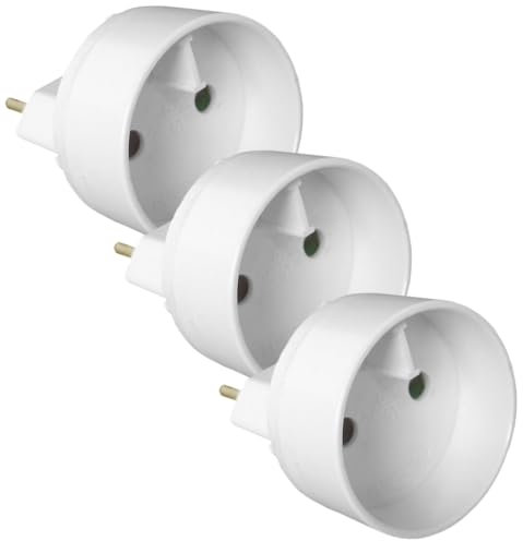 Adaptateur M 6A en F 16A Blanc (Lot de 3)
