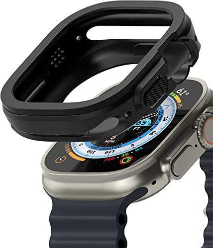 Ringke Air Sports Compatible con Funda Apple Watch Ultra 2 y Funda Apple Watch Ultra (49mm), Carcasa TPU Flexible Parachoques Protector - Black