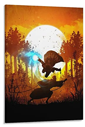 YYKG Minato Vs Obito Anime Poster Leinwand Kunst Poster und Wandkunst Bild Druck Moderne Familie Schlafzimmer Dekor Poster 30 x 45 cm