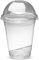 ABD 100 Vasos Batidos Transparentes, 300ml., Tapas Abovedadas, Reutilizables, Prueba de Derrames (100 unidades, 300 ml)