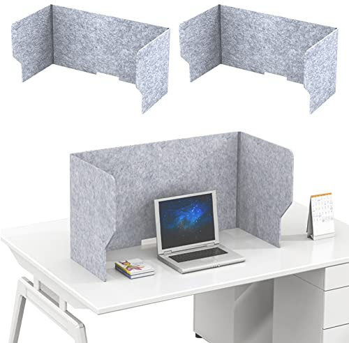 Schallschutz Schreibtisch Trennwand 2er Set, Faltbar Tragbar Sichtschutz Schreibtischpanel, Reduziert Lärm Und Visuelle Ablenkungen Mehrzweck-Unterteilung Für Schule, Büro, Bibliothek ( Size : 24inch