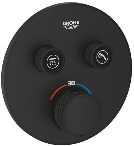 Grohe Grohtherm Smartcontrol Juego de Tapas para termostato Empotrado 15,8x4,3x15,8 cm Phantom Black