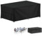 LAMUNI Housse Table de Jardin, 220x90x80cm Bâche Salon de Jardin Rectangulaire Housse Protection Salon de Jardin Imperméable Bache Table de Jardin, Anti-UV, 420D Oxford Housse Table Exterieur