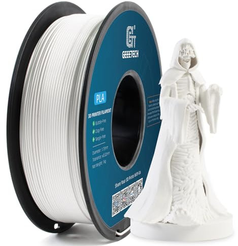 GEEETECH Filament PLA 1.75mm, 3D Drucker PLA Filament 1kg Spool, Warmweiß