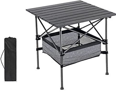 TEmkin Foldable Camping Table with Storage,Foldable Barbecue Table Outdoor Camping Equipment Supplies Activities Outdoor Home Multi-Function,Heightenedlongtable (Medium)