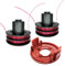 SWTHM AL-KO 112966 Trimmer-Ersatzspule, Φ0,63 Zoll Rasentrimmerspule und RS0010 Ersatzkappe passend für GTE 350, GTE450, GTE550-4003718045727 (2 Spulen und 1 Kappe)