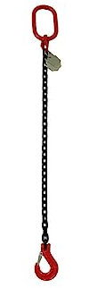 Joma-Tech 1-Strang Anschlagkette 2m GK8 10mm schwarz mit Sicherheitshaken und Verkürzungsklaue